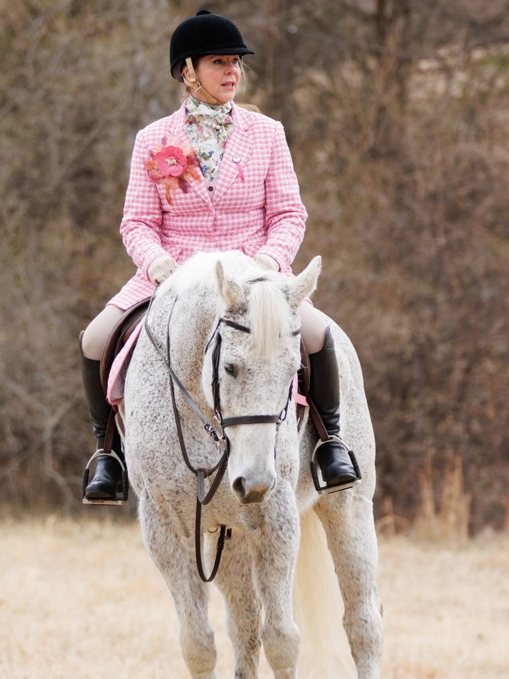 Barbie Classic Pink Houndstooth Pea Coat tweed